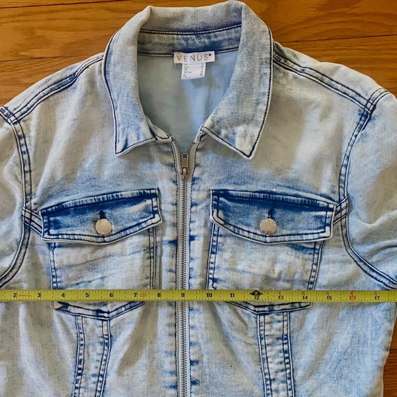 Venus Jeans Jacket - Jeans Shirt, Size 10 - Picture 4 of 7